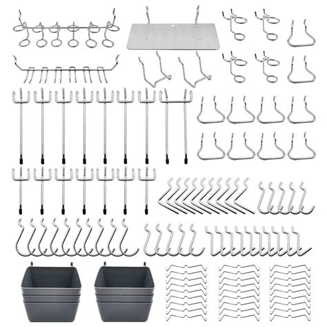 140 Pcs15 Different Types Of Pegboard Hooks Include Curved Hooks Plastic V1m3 4894836518701 Ebay