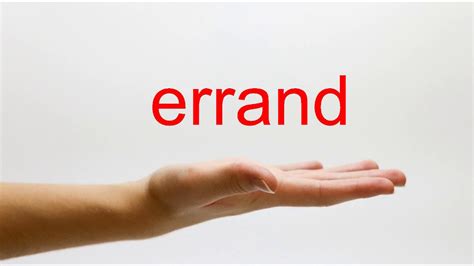 How To Pronounce Errand American English Youtube