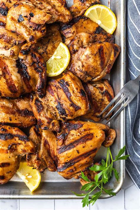 Have a go at our chicken and tarragon casserole, or why not. The Best Grilled Chicken Thighs | Recipe in 2020 ...