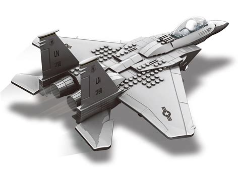 Top Race Diy Toy Set Build Your Own Military Army Fighter F15 Jet