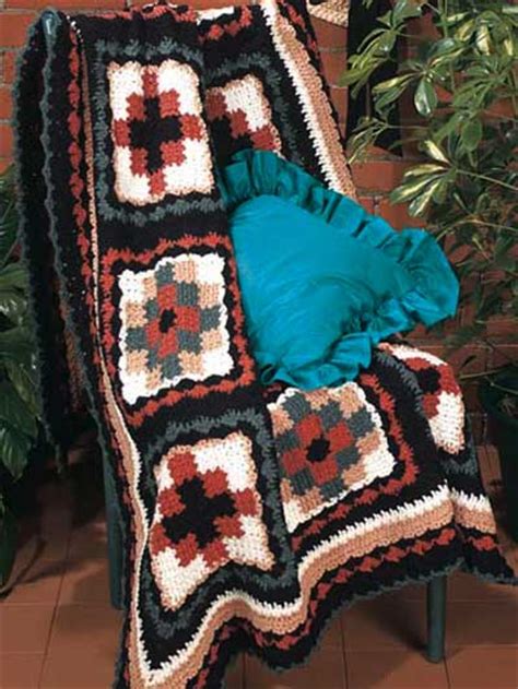 Navajo Quilt Free Crochet Afghan Pattern