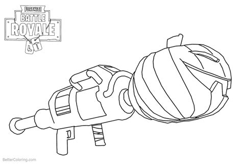 Fortnite Guns Coloring Pages Printable Coloring Pages