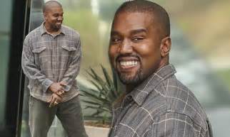 Kanye West Flashes Rare Smile As He Steps Out Daily Mail Online