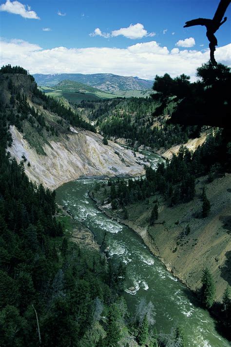 Yellowstone River Flowing Down Valley Photograph By Karl Weatherly