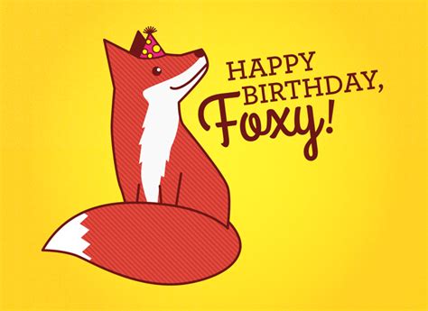 Happy Birthday Foxy By Tiny Bee Cardly