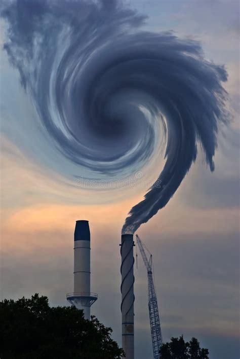Fabbrica Di Turbine Del Fumo Fotografia Stock Immagine Di Interrogazione Aria