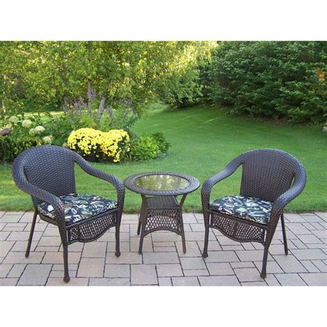 Oakland Living Elite All Weather Wicker Patio Bistro Set