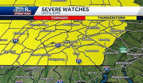 Alert Severe Thunderstorm Watch In Effect Until 8 Pm