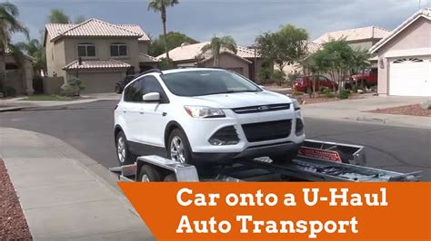 How to Load a Car onto a U-Haul Auto Transport - YouTube