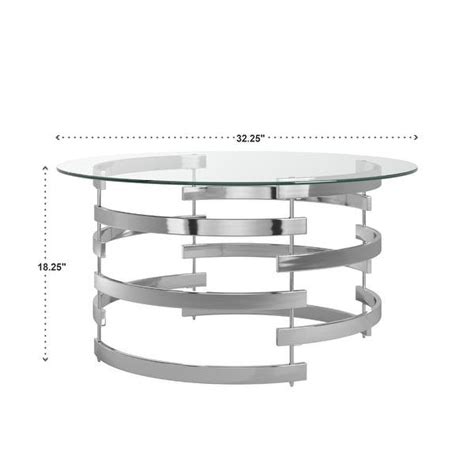 Nova Round Glass Top Vortex Iron Base Accent Table By Inspire Q Bold Overstock 10427006