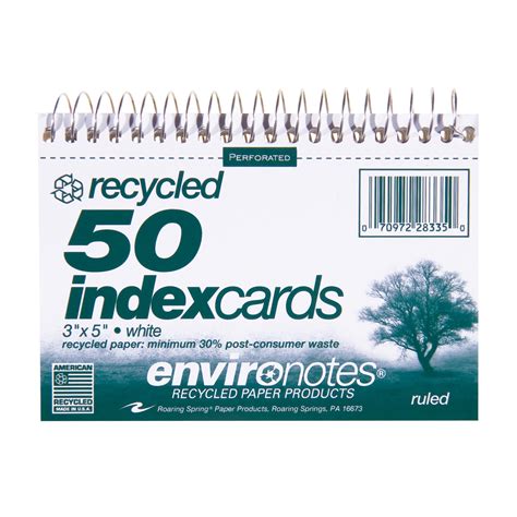 Our sustainability efforts prioritize people and the planet by aiming to source responsibly, sell sustainable products, protect and restore natural resources and reduce waste and emissions. WB INDEX CARDS 3"x5" RULED PERF RECYCLED - Walmart.com ...
