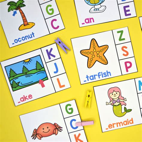 Summer Beginning Sounds Clip Cards Frogs And Fairies