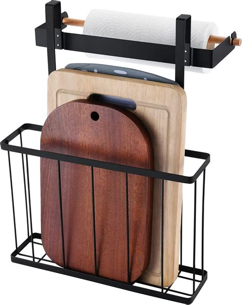 Kes Storage Basket With Kitchen Roll Holder Over Door Storage Rack