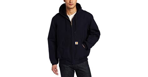 Carhartt Cotton Mens Thermal Lined Duck Active J131 In Dark Navy Blue