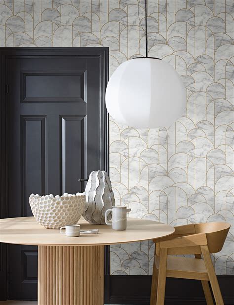 The Wallpaper Pattern Arch From Engblad And Co Tapet Arch 8823 Grå