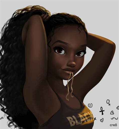 Pin By F S On Dessin Et Peinture Fille Black Girl Art Black Love Art