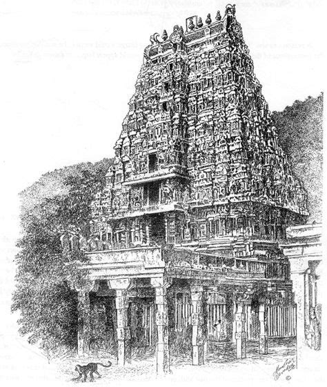 Image Result For Tamilnadu Temple Pen Drawing Pen Drawing Drawing