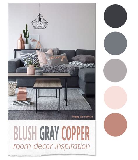 Blush Gray Copper Room Decor Inspiration The Pixel Odyssey