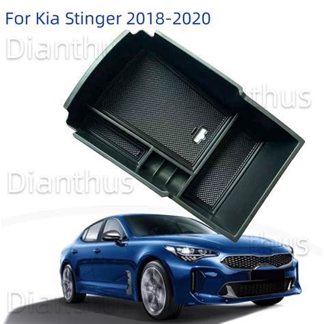 For Kia Stinger 2018 2020 2019 Car Center Console Armrest Storage Box