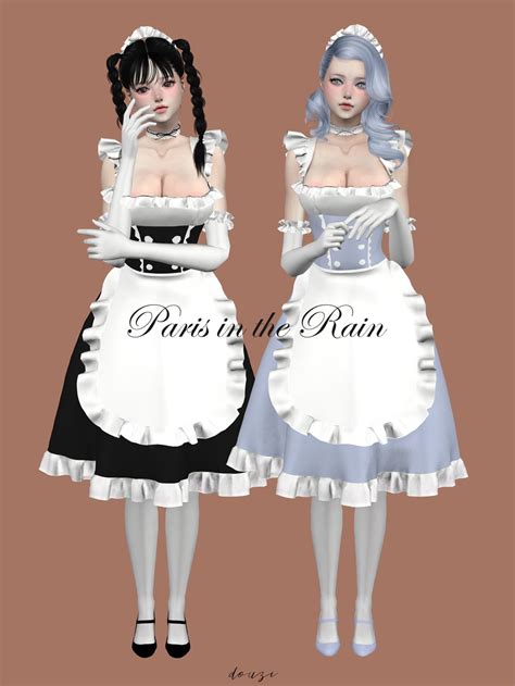 Simfileshare Maid Outfit Set Sims 4 Cc Sims 4 Dresses Sims 4 Sims