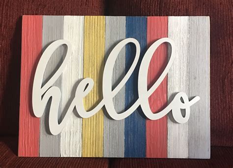 Hello Wood Sign Wood Signs Diy Projects Projects