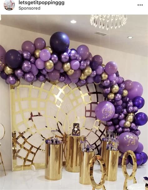 Pin By Enidia Rivera On Balloon Decor Purple Birthday Party Purple