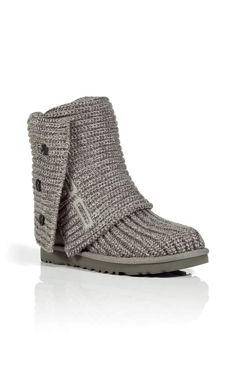 Ugg Grey Classic Cardy Boots In Gray Grey Lyst
