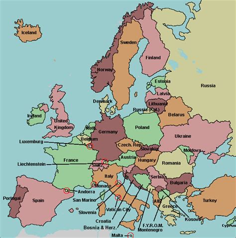 Map Of Europe With Countries Labeled Geography Quizzes Geography Test