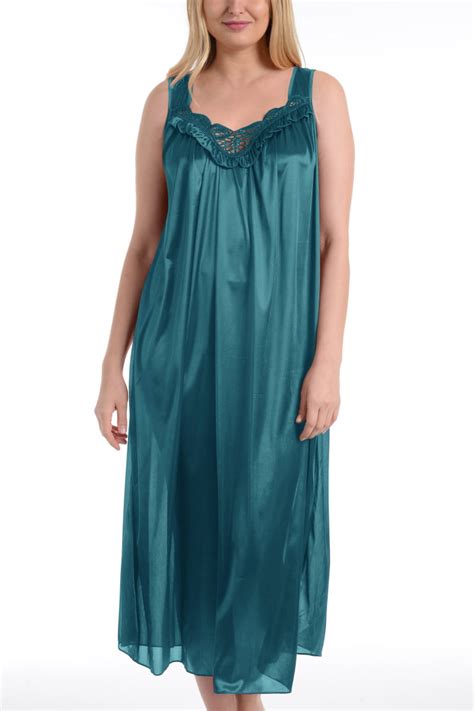 Ezi Womens Satin Silk Sleeveless Lingerie Long Nightgowns