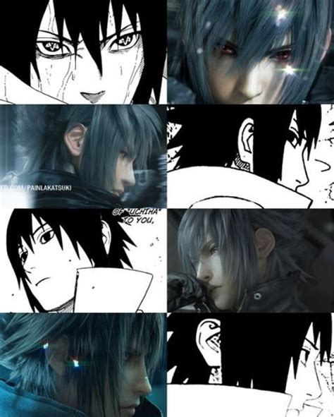 Sasuke As Noctis From Final Fantasy 15 And Naruto Lightning Final