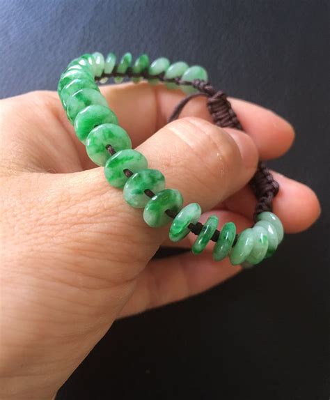 Natural Icy Pure Green Jadeite Bracelet Certificated Grade A Icy Pure