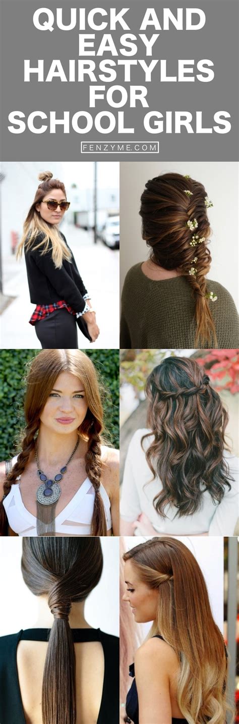 Have some twisty fun with this easy peasy hairstyle. 42 Quick and Easy Hairstyles for School Girls