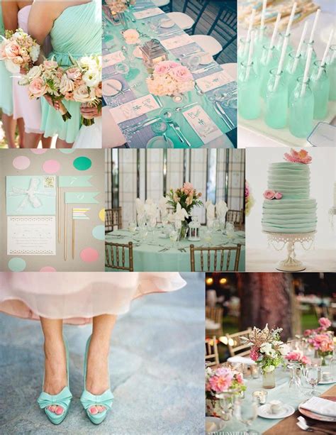 Pink Cupcake Weddings Mint Color Inspiration Board Mint Wedding Mint
