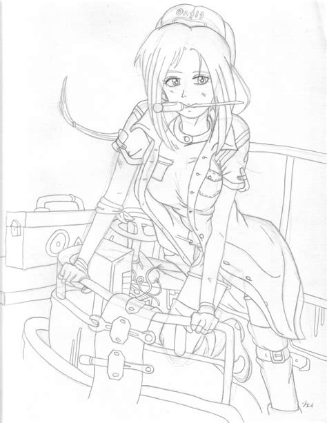 Great idea ,, well done. Mechanic girl WIP by AnimeJei on DeviantArt