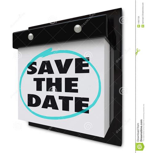 Save The Date Wall Calendar Royalty Free Stock Images Image 14957729