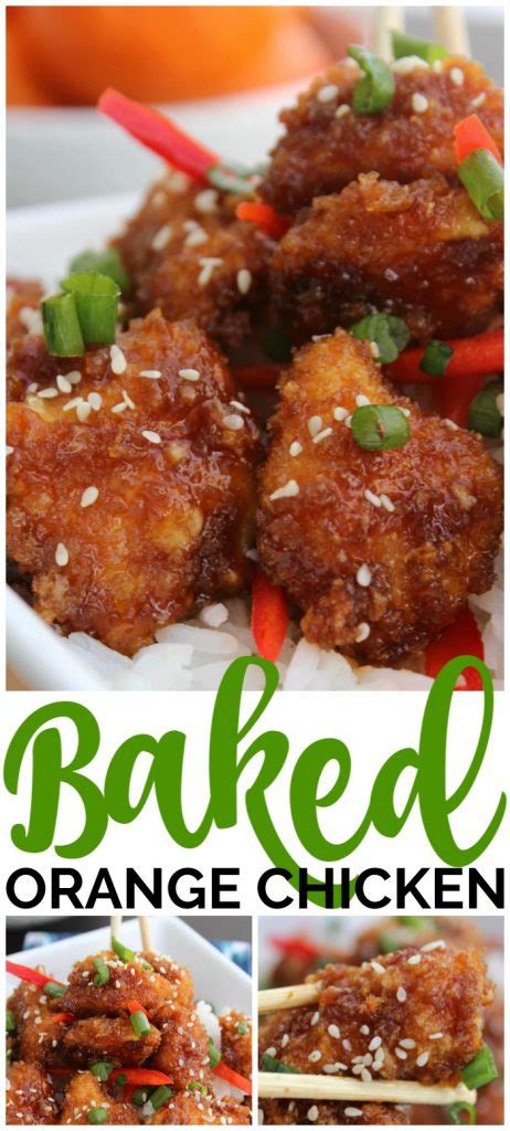 The sauce is especially fabulous! Baked Orange Chicken