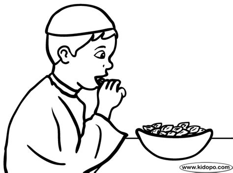 Coloring pages are all the rage these days. Eating Dates coloring page