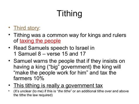 12 What Does The Bible Say About Tithing August 2009