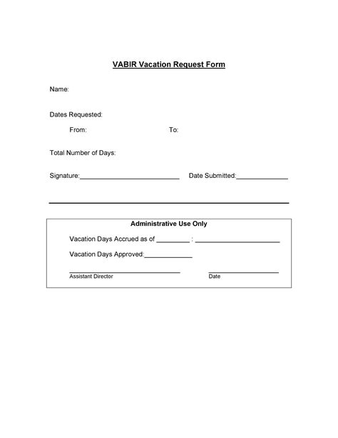 50 Professional Employee Vacation Request Forms Word ᐅ TemplateLab