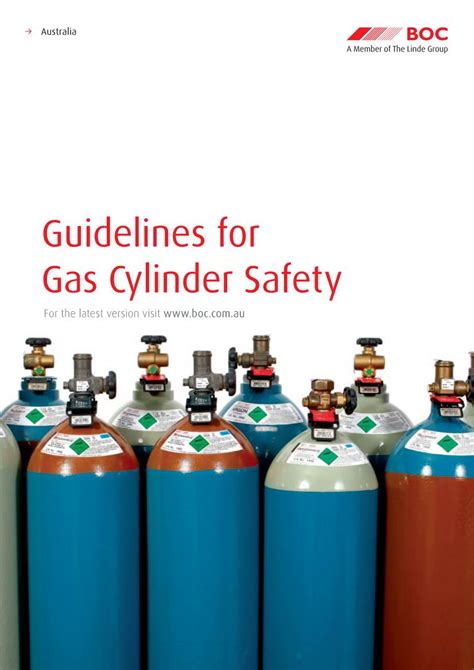Guidelines For Gas Cylinder Safety For The Latest Version Visit 02