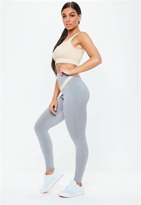 Missguided Active Grey Full Length Gym Leggings Slimming Outfits