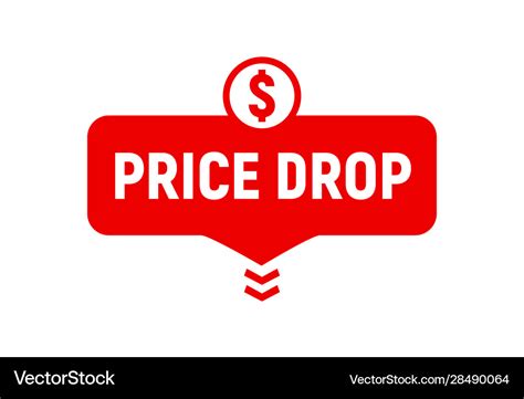 Price Drop Icon Lower Cost Reduction Loss Market Vector Image