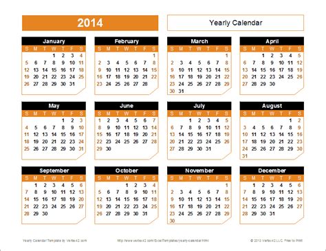 6 Best Images Of Printable 2014 Calendar With Weeks 2014 Printable