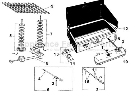 Coleman Gas Stove 533 Diagram For Parts List COLEMAN SPORTSTER 533