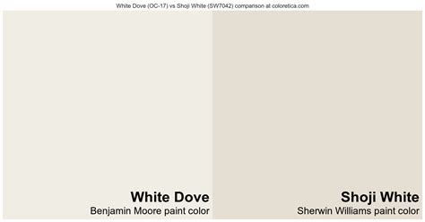 Benjamin Moore White Dove Oc 17 Vs Sherwin Williams Shoji White