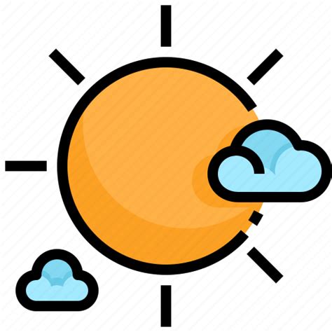 Sun Weather Warm Sunny Summer Cloud Icon Download On Iconfinder