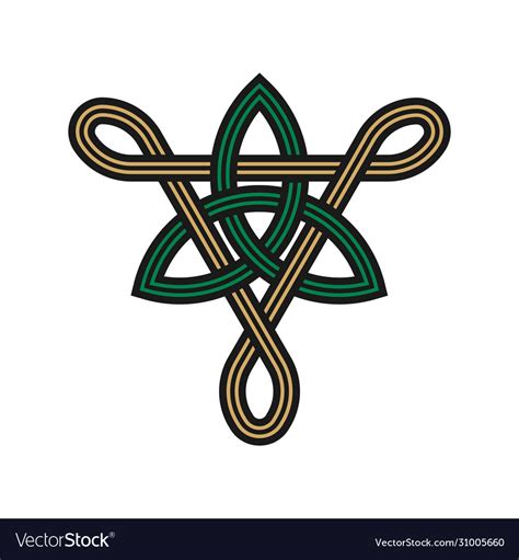 Triangle Trinity Knot Symbols Royalty Free Vector Image