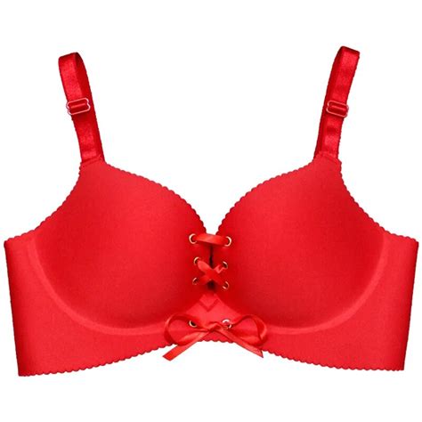 Red Color Fashion Gather Breast Sexy Bra Adjustable Women Bra Seamless