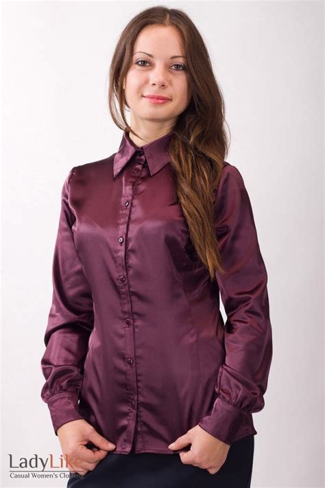 Pin By Magik Dragon On Buttoned Up Ladies Satin Blouse Satin Blouses Blouse Dress