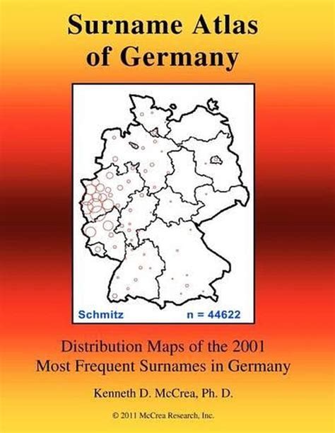 Surname Atlas Of Germany Distribution Maps Of The 2001 Most Frequent